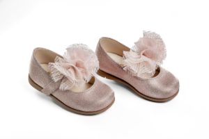 Χειροποίητο Βαπτιστικό Παπουτσάκι για Κορίτσι Περπατήματος Dusty Pink Κ499Ρ, Everkid, ever-s24-K499P