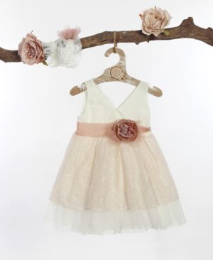 Βαπτιστικό φορεματάκι για κορίτσι Ιβουάρ-Σάπιο Μήλο Φ-591, Lollipop, bls-22-f-591