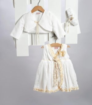 Βαπτιστικό Φορεματάκι για Κορίτσι Λευκό 2706-1, New Life, nl-2706-1