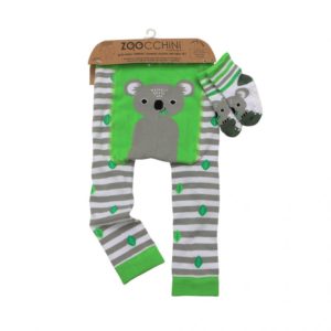 Grip+Easy Crawler Pants & Socks Set – Koala - Zoocchini, bws-ZOO12517