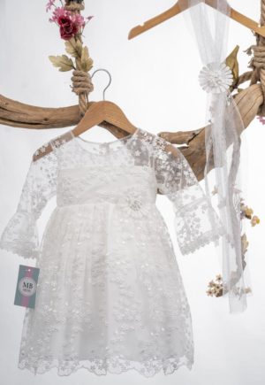 Βαπτιστικό Φόρεμα για κορίτσι Λευκό Κ125 Mak Baby, mak-k125