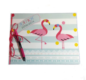 Βιβλίο ευχών flamingo για κοριτσάκι 20034b