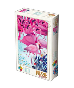 Παζλ Tropical Flamingos Kurti Andrea D-Toys 1000Τεμ. 72887-02