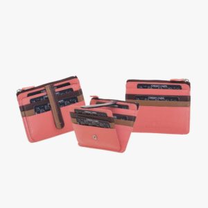 Δερμάτινη καρτοθήκη (521-2100-pink)