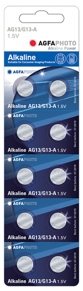 Agfa Mπαταρία Aλκαλική LR44 - AG13 (10τμχ)
