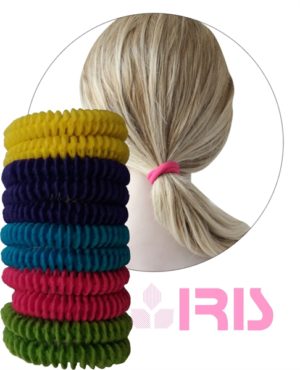 Iris (365) Λαστιχάκια Μαλλιών Καρτέλα 10 Τεμάχια Διάφορα Χρώματα