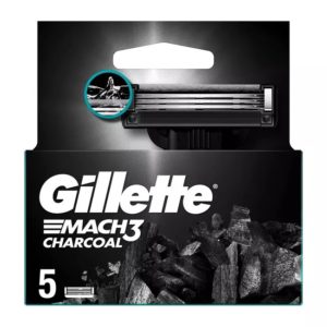 Gillette Aνταλλακτικά Mach3 Charcoal Blister 5 Τεμαχίων