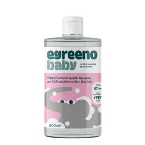 Egreeno Baby Βρεφικό Αφρόλουτρο σώματος με λάδι καλέντουλας και αλόη, χωρίς άρωμα 500ml