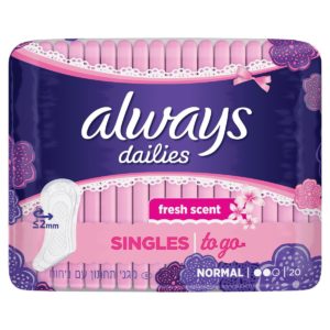 Always Dailies Fresh Scent Normal Σερβιετάκια Singles To Go 20τμχ