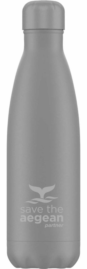 Estia Travel Flask Save The Aegean Grey Matte 0.5lt