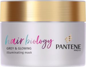 Pantene Hair Biology Grey & Glowing Illuminating Mask Μάσκα Μαλλιών για Λευκά & Γκρίζα Μαλλιά 160ml