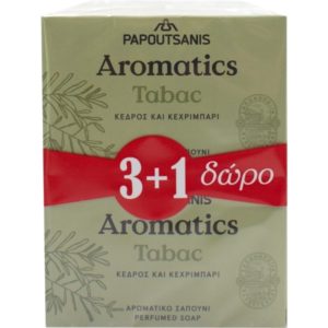 Papoutsanis Aromatics Σαπούνι Tabac 100gr (3+1)τεμ.