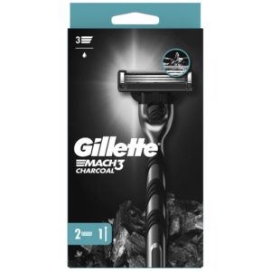 Gillette Mηχανή Mach3 Charcoal (Mηχανή +2 Aντ/κα)