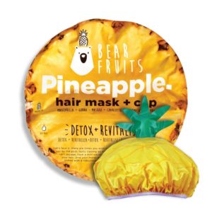 BearFruits Pineapple Μάσκα Μαλλιών για Αποτοξίνωση & Ανανέωση, 20ml & Σκουφάκι Ανανάς, 1τεμ, 1σετ