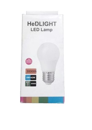 Λάμπα Led Hedlight Kοινή 6W/E27 Ψυχρό Λευκό Φως