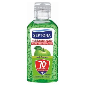 Septona Αντισηπτικό Gel Καθαρισμού Χεριών 70% Μήλο 80ml