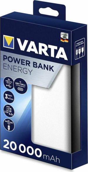 Varta Power Bank Energy 20.000mAh USB-C white (57978 101 111)