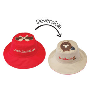 FLAPJACKKIDS Καπέλο Διπλής Όψης UPF 50+ – CANOE-BEAVER (Cotton) 6months-2years LUV0156