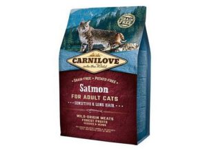 Brit Carnilove Cat Grain Free Salmon - Sensitive Long Hair 2kg