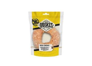 Voskes Voeders Chewing Ring Rawhide & Chicken 19 cm διάμετρος