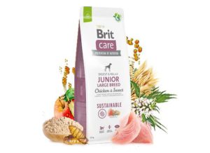 BRIT CARE Sustainable Dog Junior Large CHICKEN & INSECT 1kg