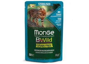Monge cat Bwild Sterilised - Tuna with shrimps and vegetables 28τμχ Χ 85gr