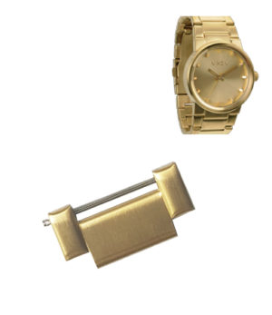 2 NIXON CANNON EXTRA LINK SS GOLD