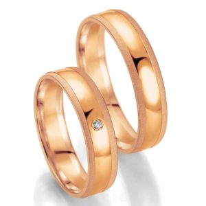 Breuning Smart Line 7059-7060 Χρυσές Δίχρωμες Βέρες Γάμου - Ροζ Χρυσό / Κ9