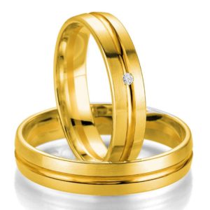 Breuning Smart Line 7055-7056 Χρυσές Δίχρωμες Βέρες Γάμου - Χρυσό / Κ14