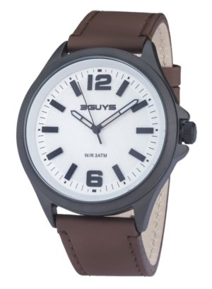 3GUYS 3G89002 Brown Leather Strap