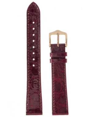 Λουρί Genuine Croco 1890-0860 Bordeaux Leather Strap