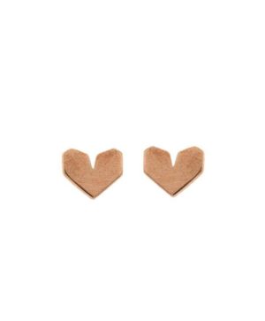 JOOLS CSE4593.1 Σκουλαρίκια Καρδιές Από Ροζ Επιχρυσωμένο Ασήμι