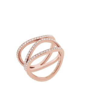 Michael Kors MKJ6640791-54 Δαχτυλίδι Brilliance Από Ροζ Επιχρυσωμένο Ασήμι