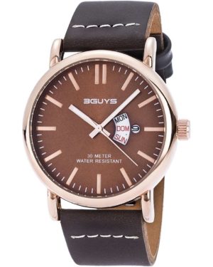 3GUYS 3G78825 Brown Leather Strap