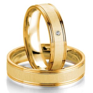 Breuning Smart Line 7071-7072 Χρυσές Δίχρωμες Βέρες Γάμου - Χρυσό / Κ14