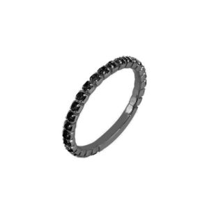 Δαχτυλίδι G2636B Σειρέ Μαύρο Χρυσό 14ct με Ζιργκόν