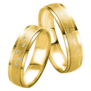 Breuning Smart Line Moonlight 7145-7146 Δίχρωμες Χρυσές Βέρες Γάμου - Χρυσό / Κ14