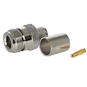 N Female Crimp connector for 400, RG-8 series cable
