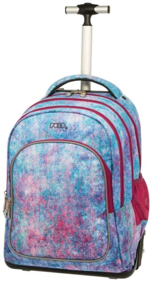 Polo Compact Σχολική Τσάντα Τρόλεϊ Δημοτικού σε Γαλάζιο χρώμα 9-01-177-8116