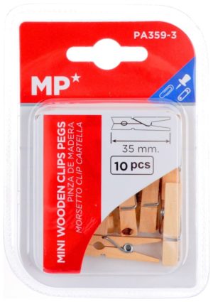 MP Μίνι ξύλινα μανταλάκια 10 Τεμ PA359-3