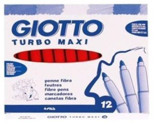 Giotto Μαρκαδόροι Turbo Maxi Xοντροί 12 Τεμ Πορτοκαλί