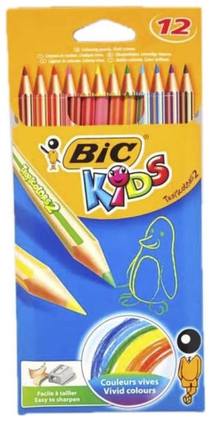 Bic Ξυλομπογιές Kids Evolution Stripes 12 χρώματα 216L12