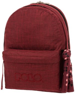 Polo Σακίδιο Πλάτης Original Διπλή Θήκη Με Μαντήλι Μπορντό 9-01-235-3300 (2022)