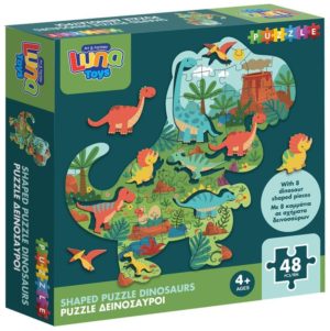 Luna Puzzle 48τμχ Δεινόσαυροι 25X35εκ Με 8 Σχήματα 622474