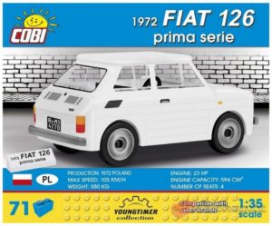 Cobi Αυτοκίνητο 1972 Fiat 126 Prima Serie 71 Τεμ COBI-24523