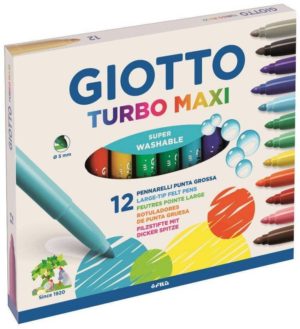 Giotto Μαρκαδόροι Turbo Maxi Χοντροί 12τεμ Διάφορα Χρώματα