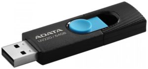 Adata 64GB USB 2.0 Stick Μαύρο/Μπλε UV220