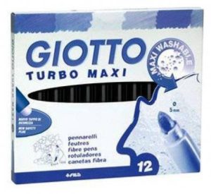 Giotto Μαρκαδόροι Turbo Maxi Χοντροί 12τεμ Μαύρο