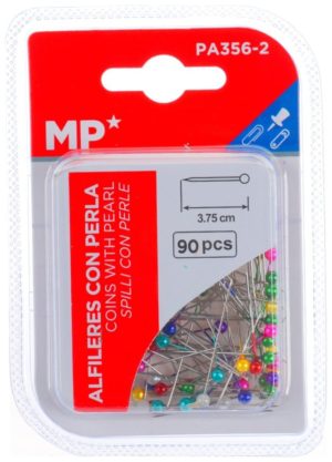 MP Μεταλλικές Καρφίτσες Χρωματιστές 90 Τεμ PA356-2