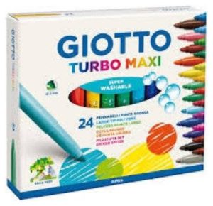 Giotto Μαρκαδόροι Turbo Maxi Χοντροί 24τεμ Διάφορα Χρώματα